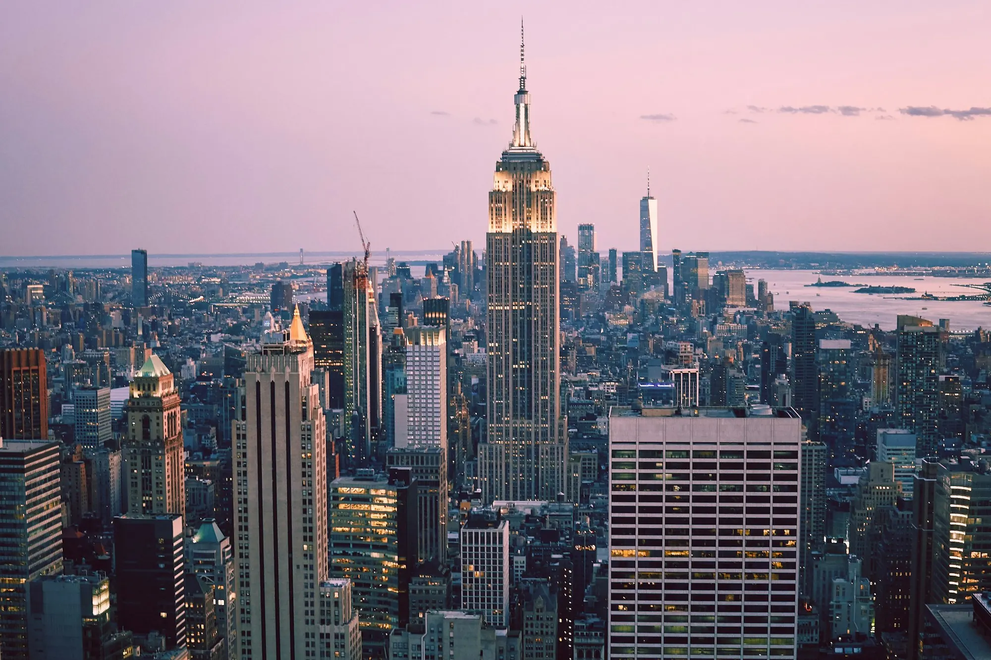 The Empire State Building rising above the Midtown Manhattan skyline